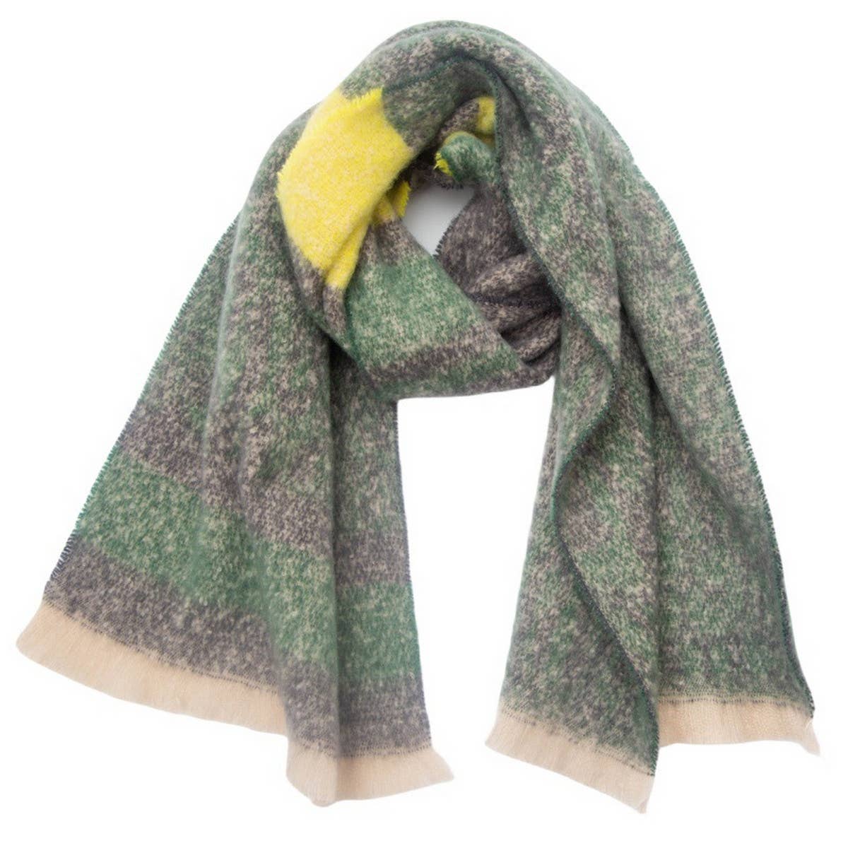 Leopard Jacquard Scarf - Unisex Winter Knit Wrap