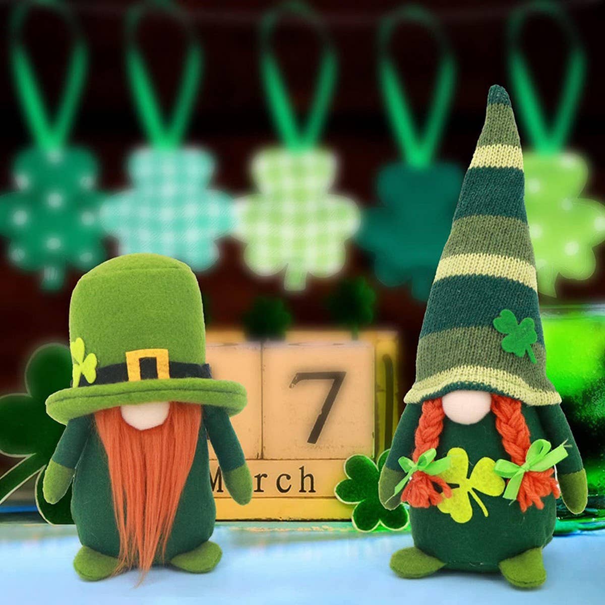 ST. PATRICK'S DAY FACELESS DOLL DOLL ORNAMENT_CWMM3437