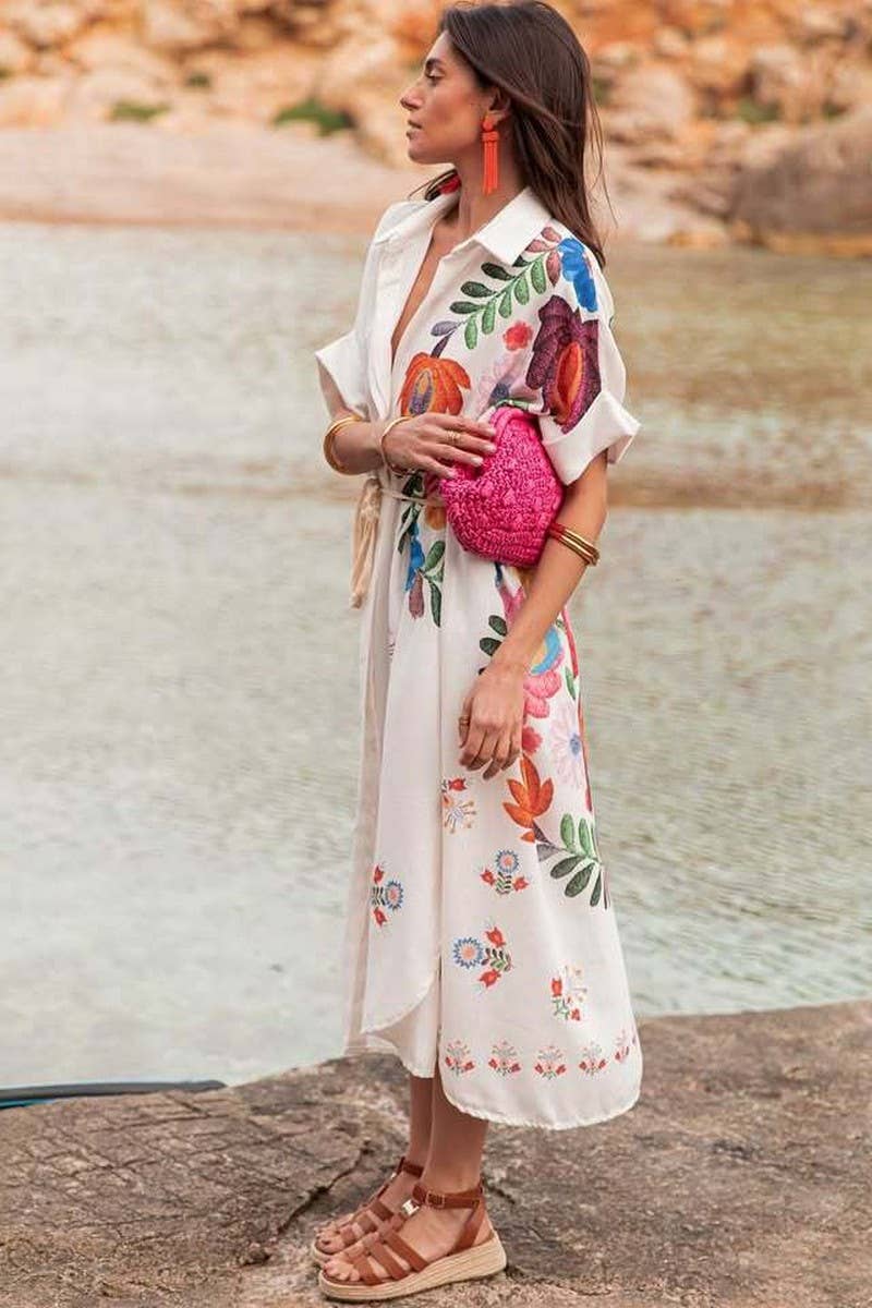 CWDMD5928_LOOSE CASUAL SEASIDE HOLIDAY DRESS