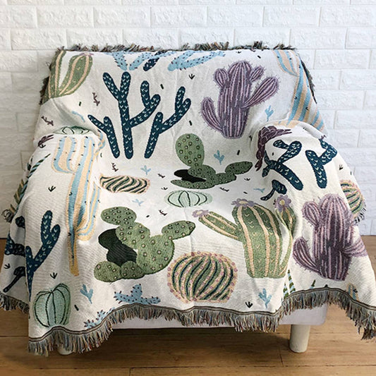 GEOMETRIC KNITTING BLANKET OUTDOOR CAMPING BLANKET