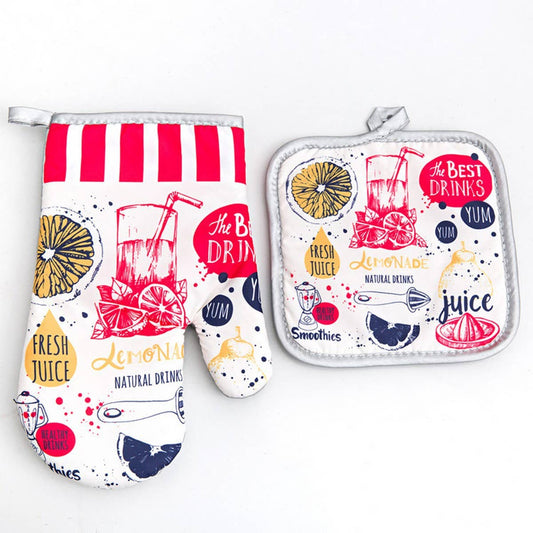 KITCHEN TWO-PIECE BAKING SCALD-PROOF GLOVES