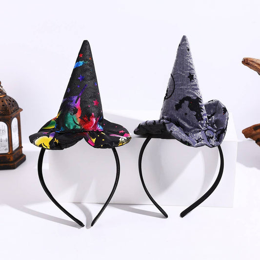 CWAH4024_HALLOWEEN FUNNY ANGEL HAT SKULL HAIR BAND