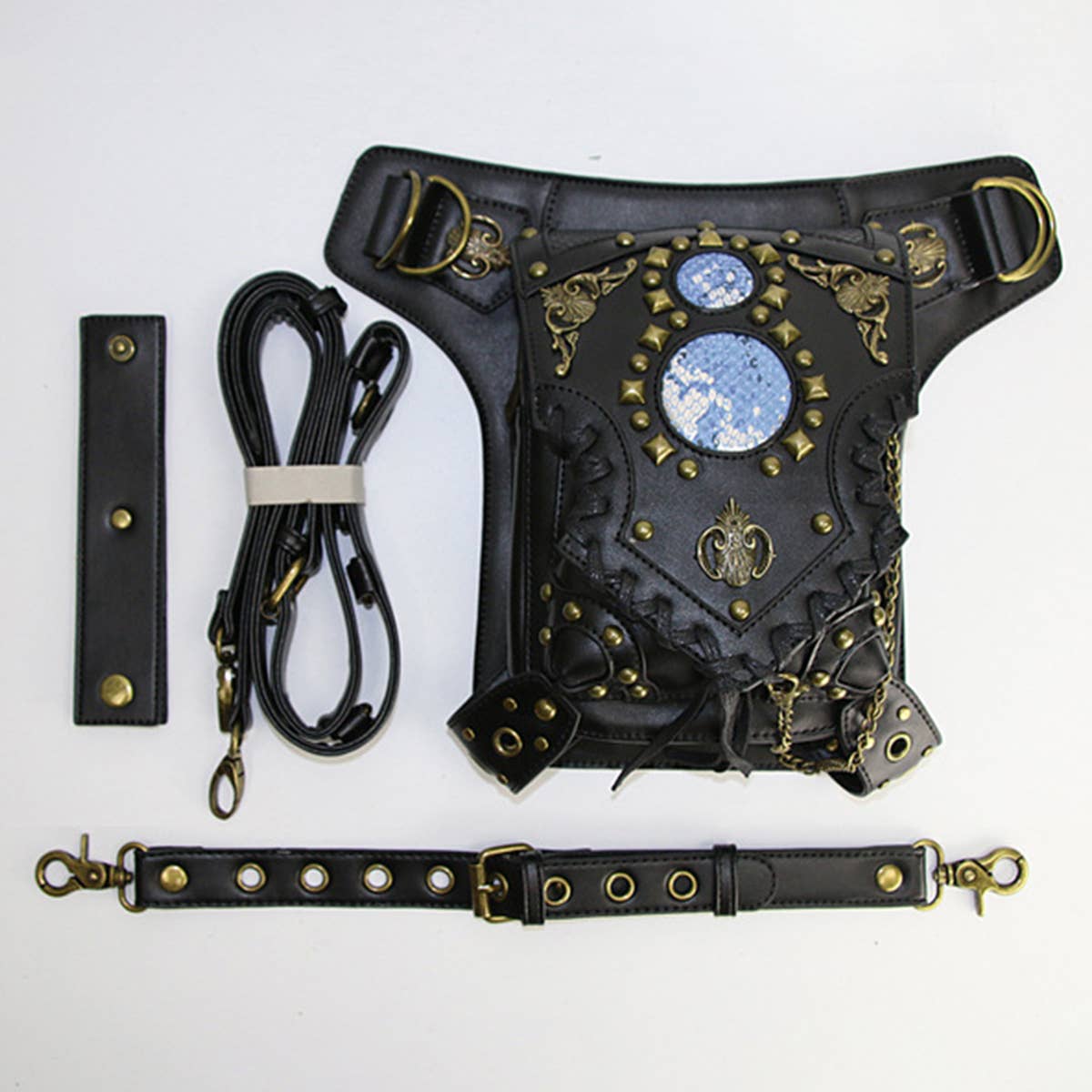 STEAMPUNK ONE-SHOULDER DIAGONAL BAG PURSE_CWAB0639