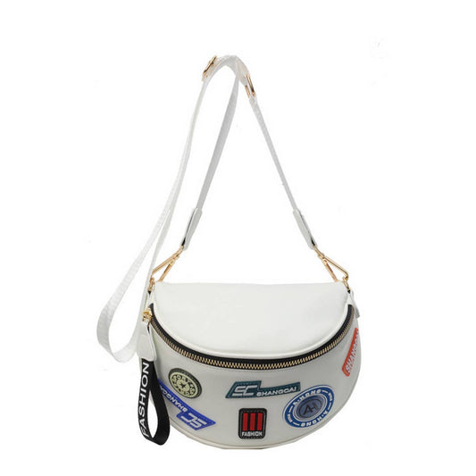 WIDE LETTER SHOULDER BELT BAG CROSSBODY BAG_CWAB2069