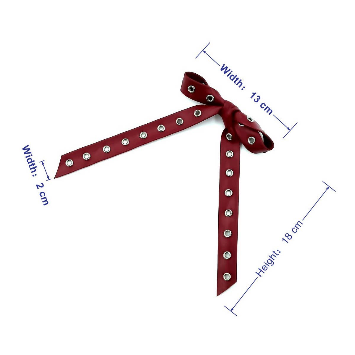 New Elegant AncoraRed Studded Large Bow Clip