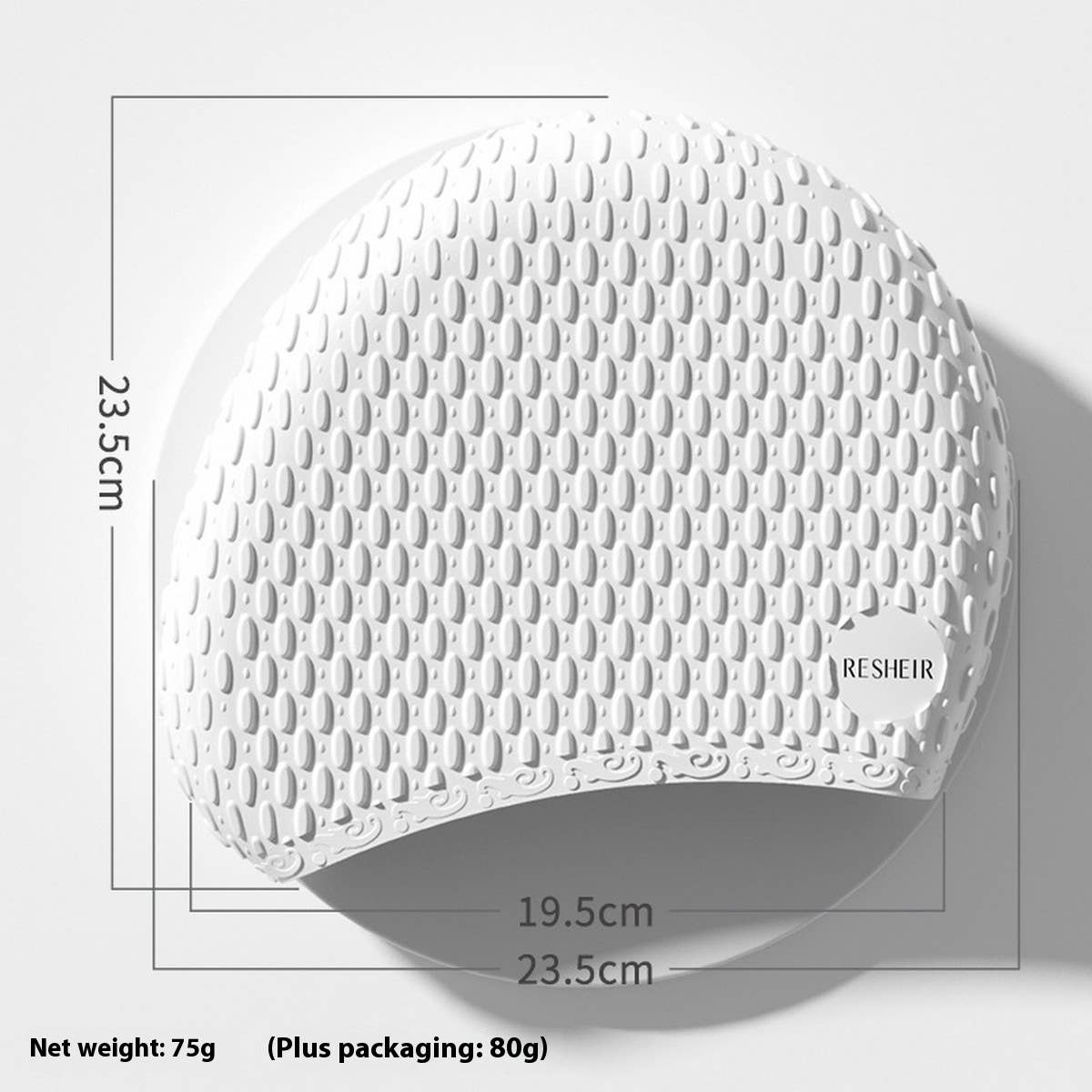 XL Silicone Bubble Swim Cap for Long Hair_CWMM6700