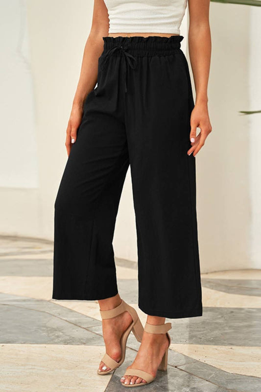 CWBMP0160_CASUAL SOLID COLOR HIGH-WAISTED WIDE-LEG NINERS