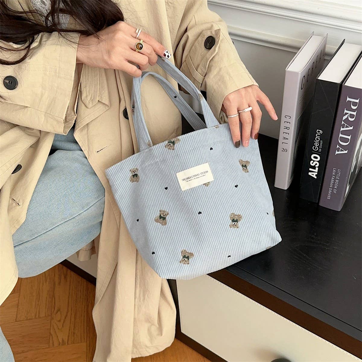 CWAB5802_SIMPLE CASUAL BEAR OUTING HANDBAG