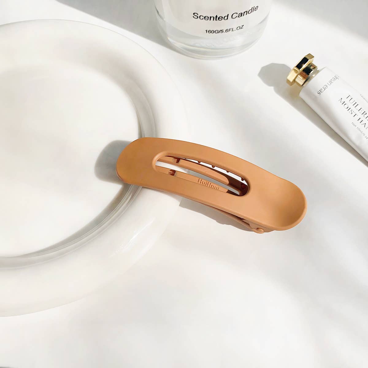 Simple and elegant matte coffee series hair clips