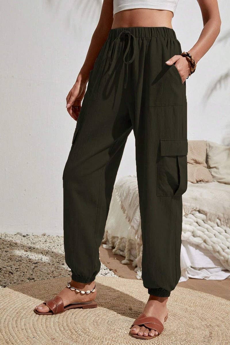 CWBLP1866_SPRING AND SUMMER SOLID COLOR CASUAL OVERALLS