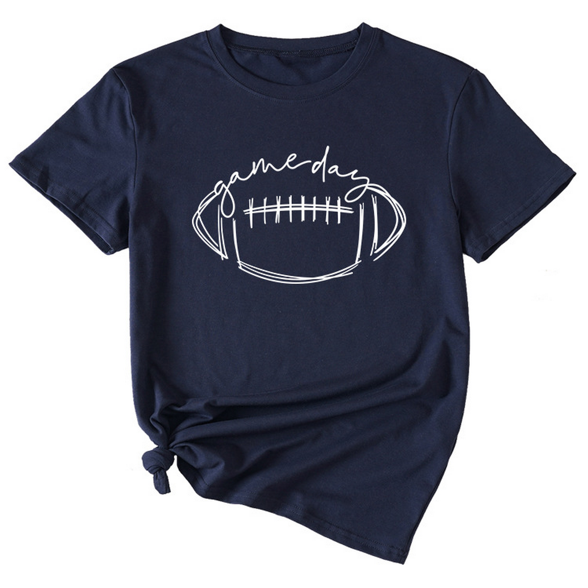 Women??¢s Casual Tee with Fun Football Print_CWDSD8368