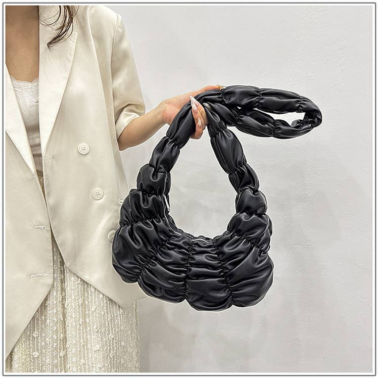 Cloud bag pleated underarm bag sponge bag