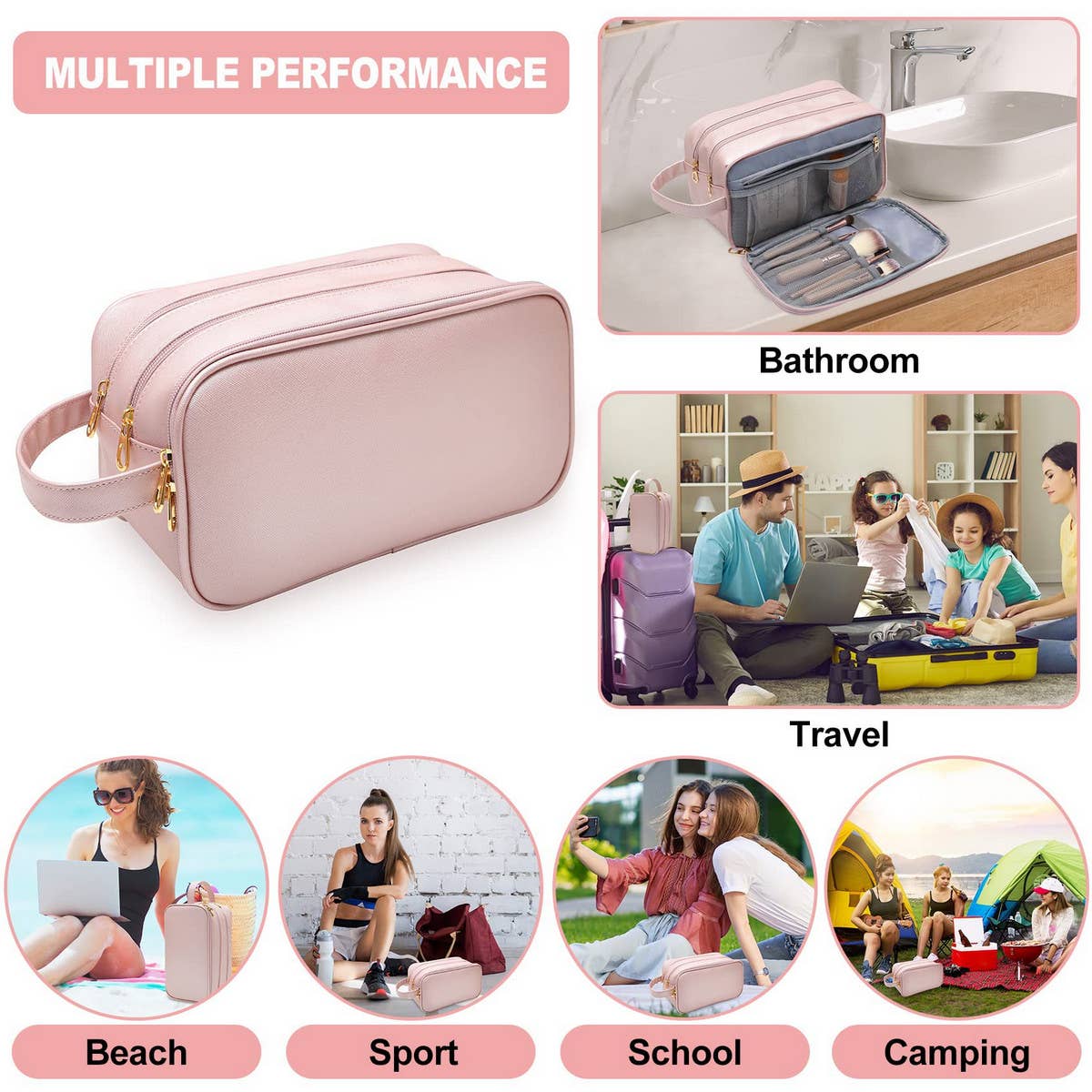 PORTABLE COSMETIC BAG WATERPROOF TOILETRY BAG_CWAB2354