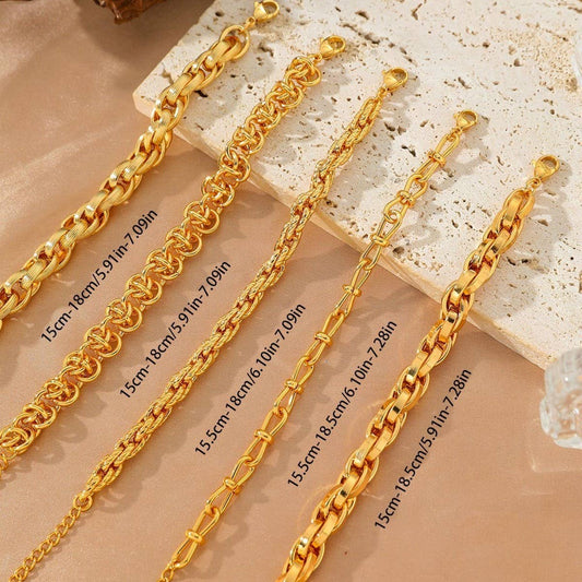 VACUUM PLATED 18K GOLD NON-FADING CHAIN BRACELET
