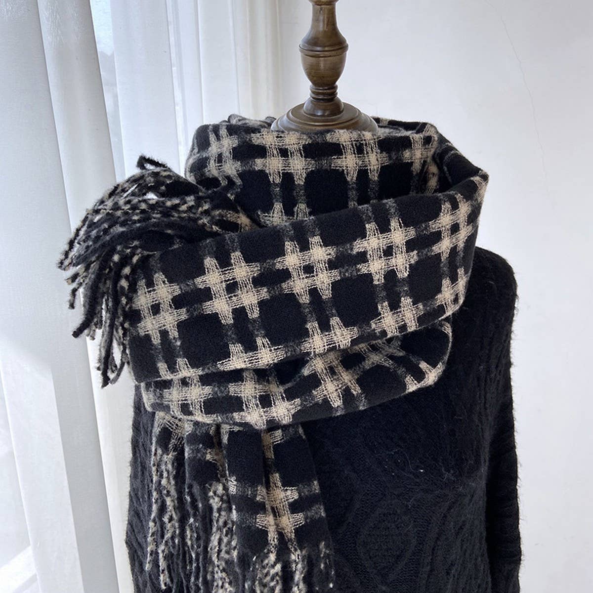 Retro Plaid Scarf ??Soft Warm Couple Winter Wrap_CWASC1471