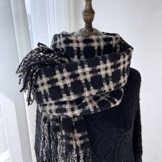 Retro Plaid Scarf ??Soft Warm Couple Winter Wrap_CWASC1471