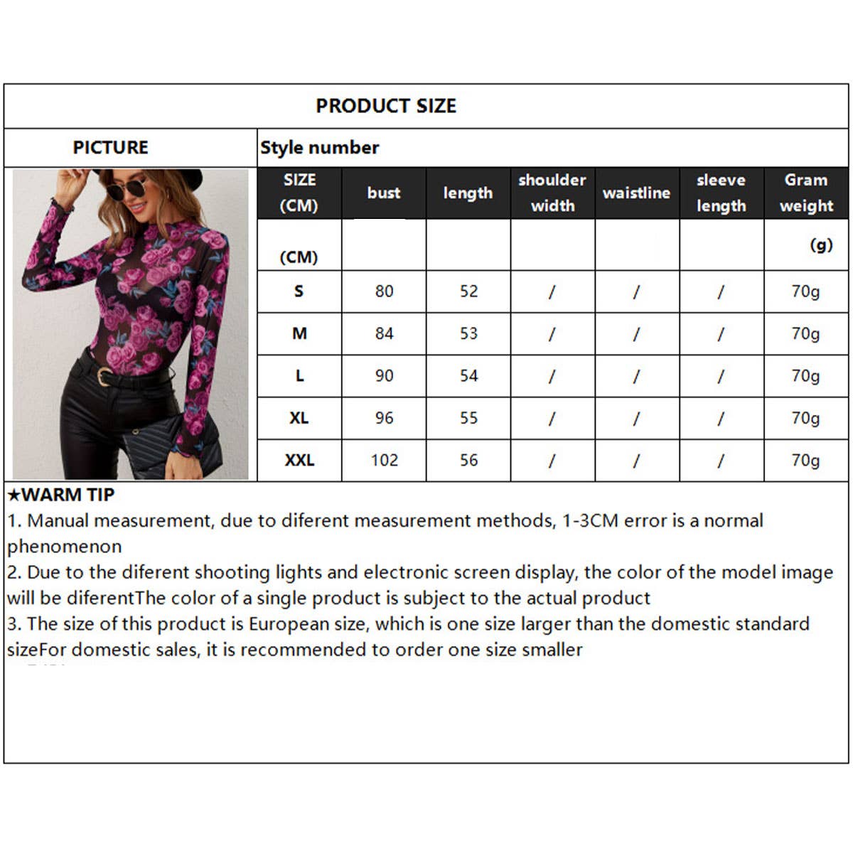 FLORAL-PRINT MESH LONG-SLEEVE MOCK NECK TOP