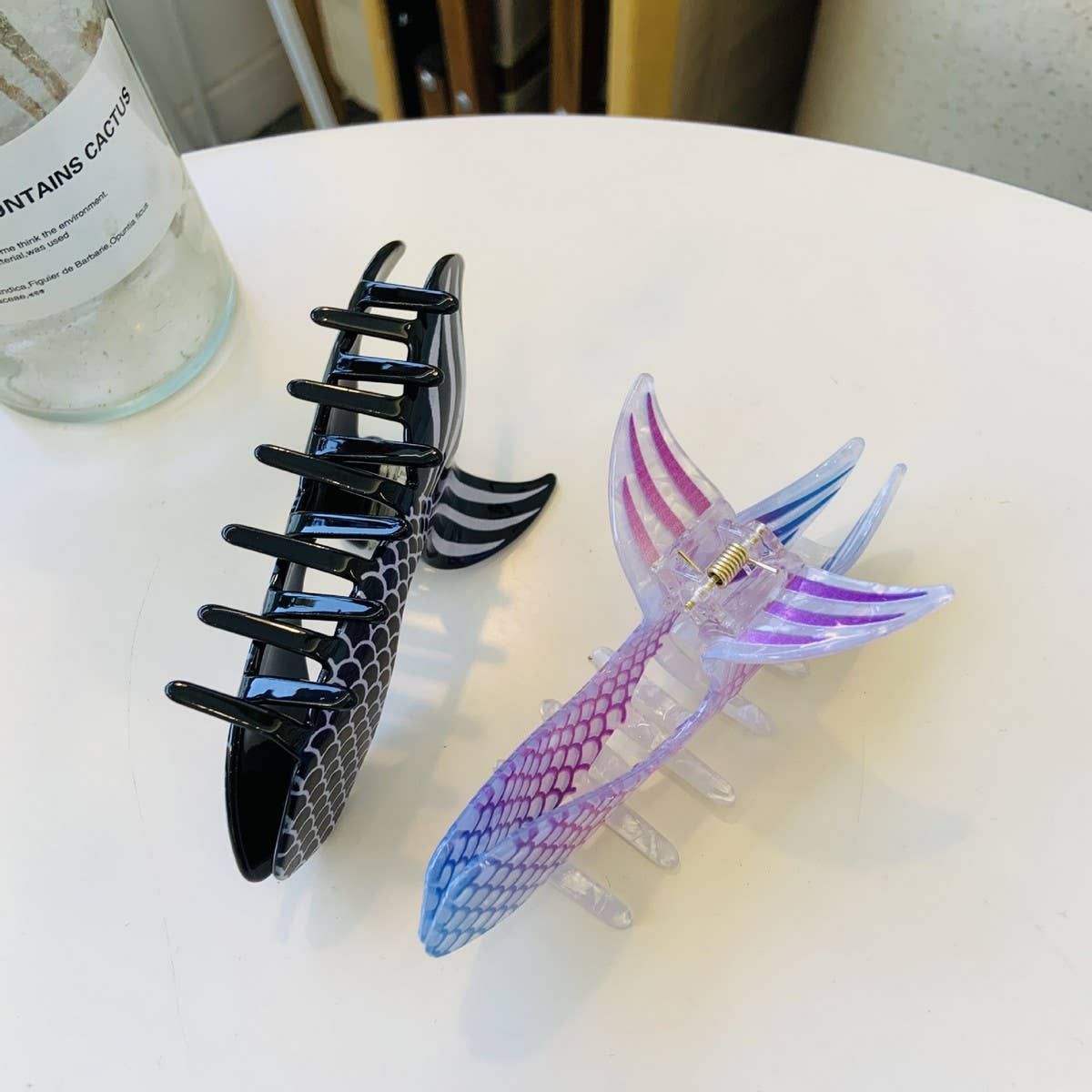 CWAHA1527_CARTOON MERMAID TAIL LARGE HAIR CLAW CLIP