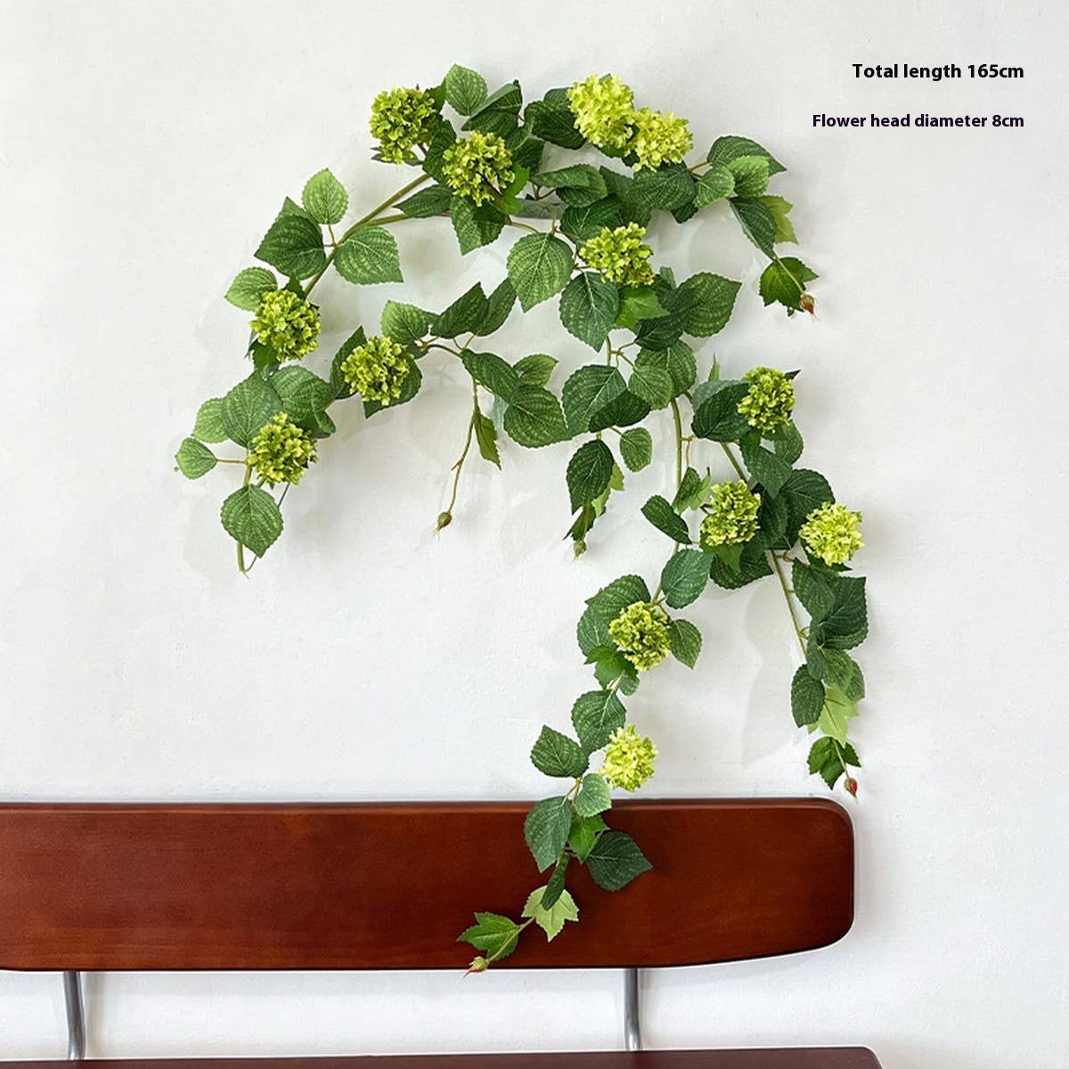 Hydrangea Eucalyptus Vine Garland with 14 Blooms