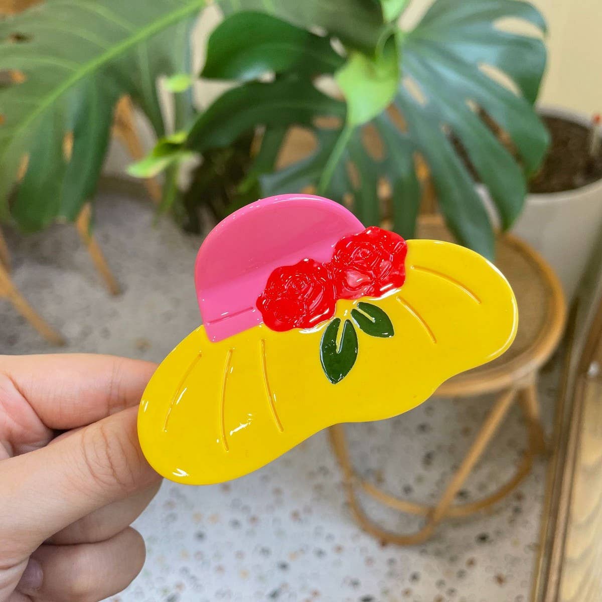 RETROFLOWER HAIR ACCESSORIES HAIR CLAW CLIP FLOWER