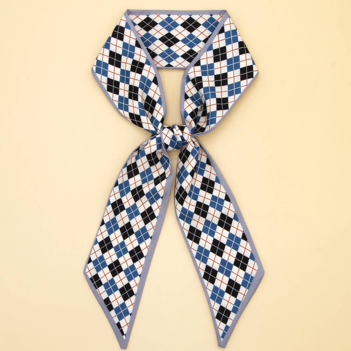 Chic Floral Letter Twilly Scarf for Hair & Bags_CWASC0068