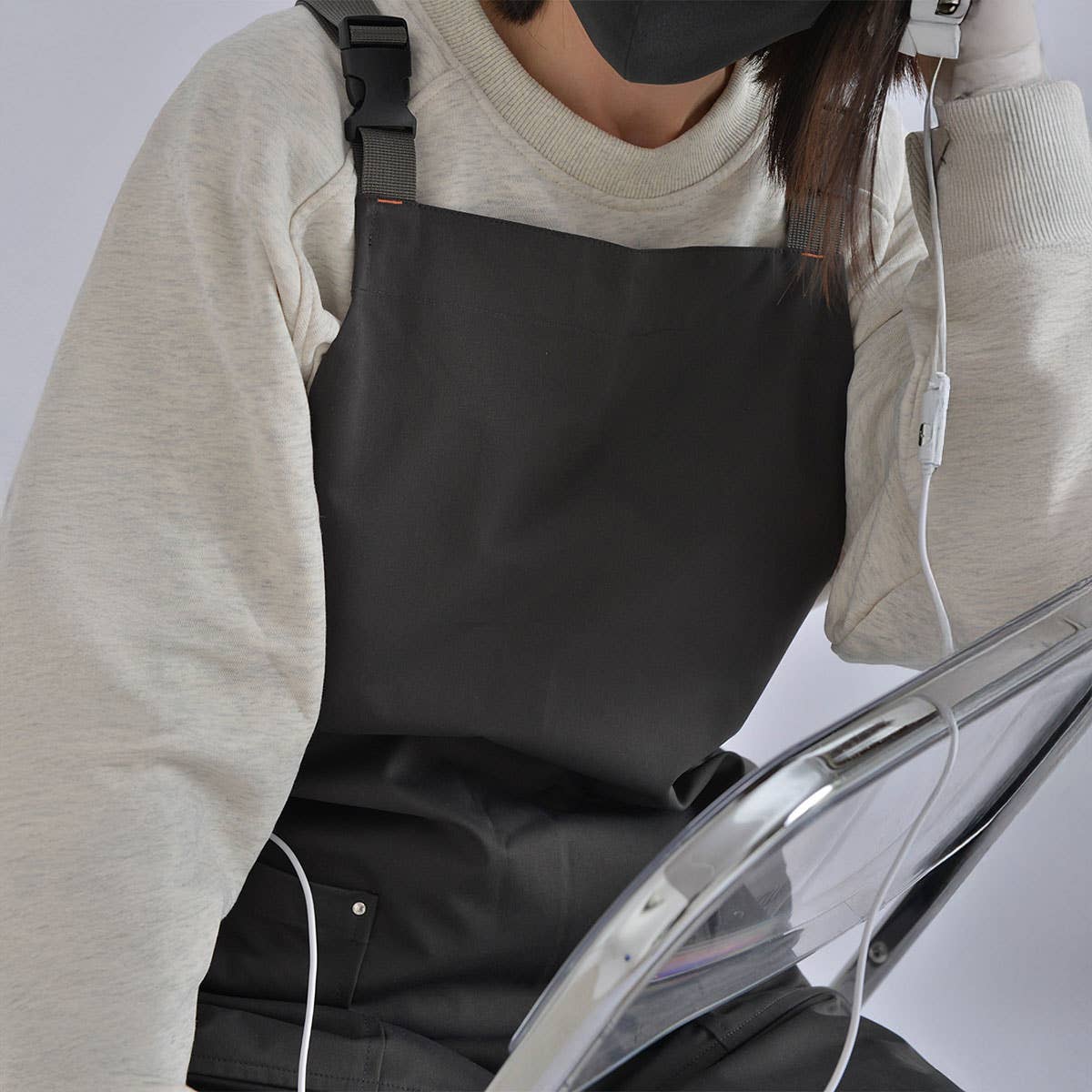 Cafe Restaurant Canvas Apron with pockets_CWMM3294