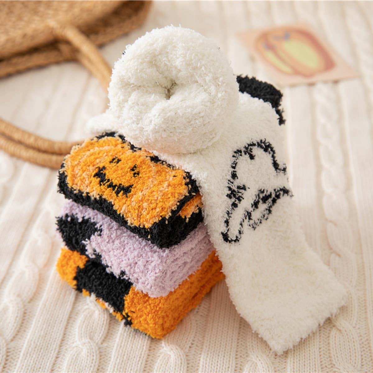 HALLOWEEN THICKENED CORAL FLEECE SOCKS