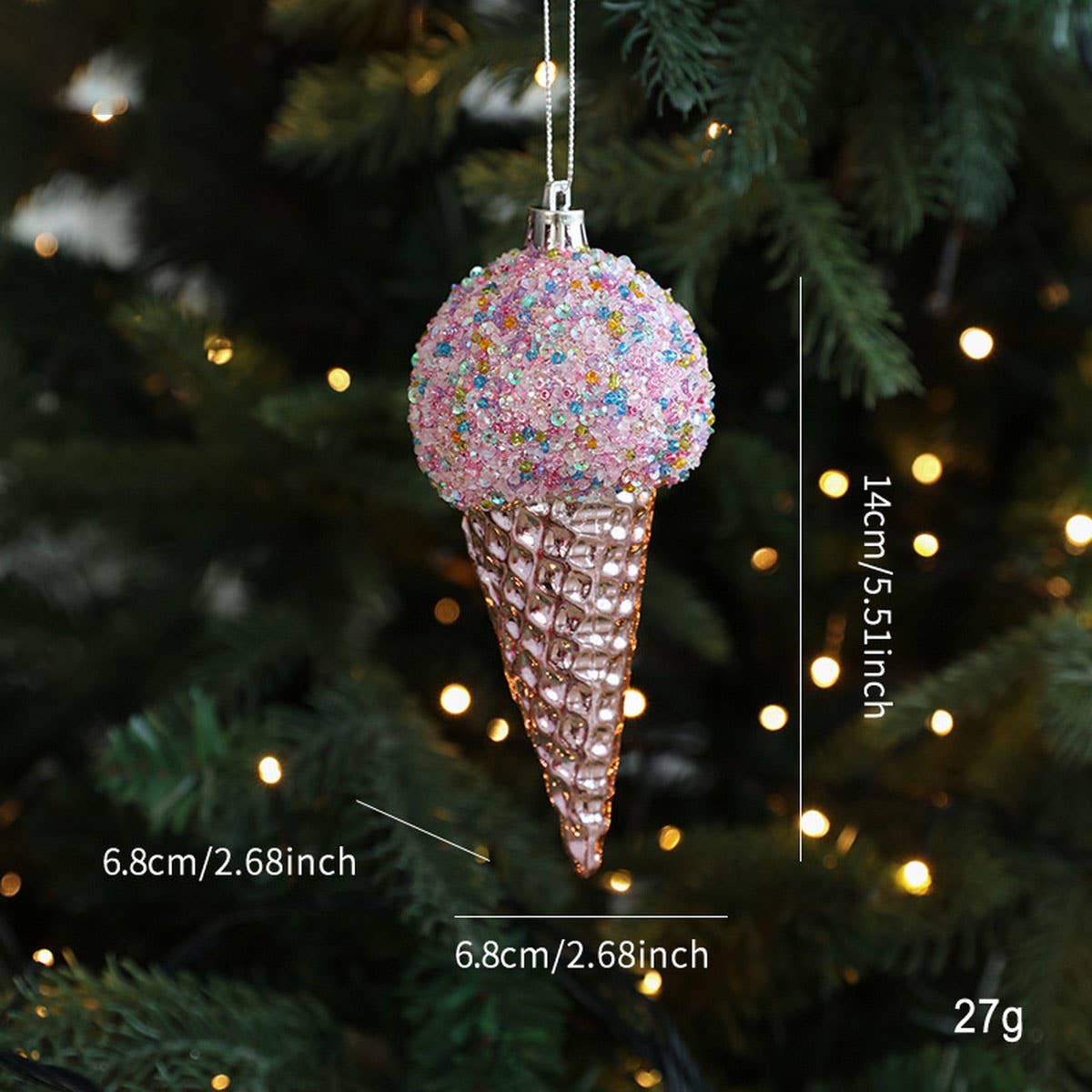 CWMM10401_PINK CARTOON CHRISTMAS TREE HANGING ORNAMENTS
