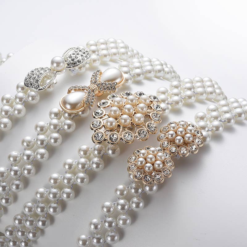 High-end princess-style pearl waist chain