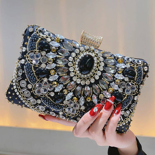 HIGH-END HANDMADE NICHE BEADED CLUTCH_CWAB2521