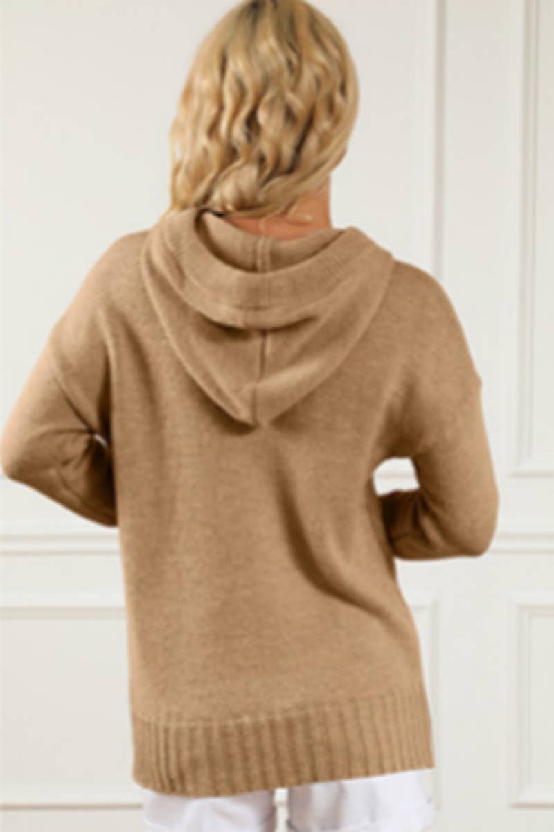 CWOCAL2200_LONG-SLEEVED SWEATER COAT WITH HOODED POCKETS