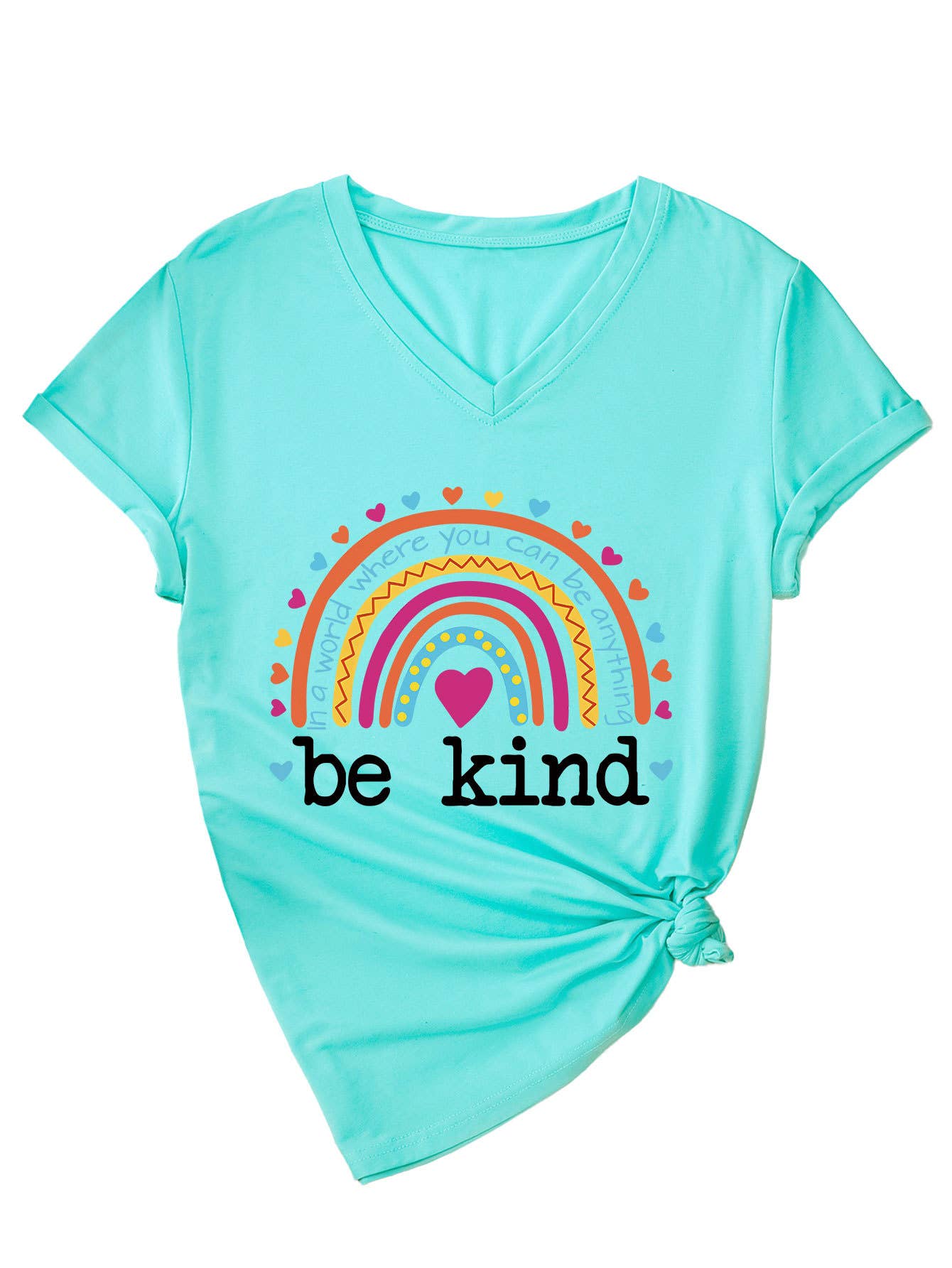 V-neck in a world where be short-sleeved T-shirt