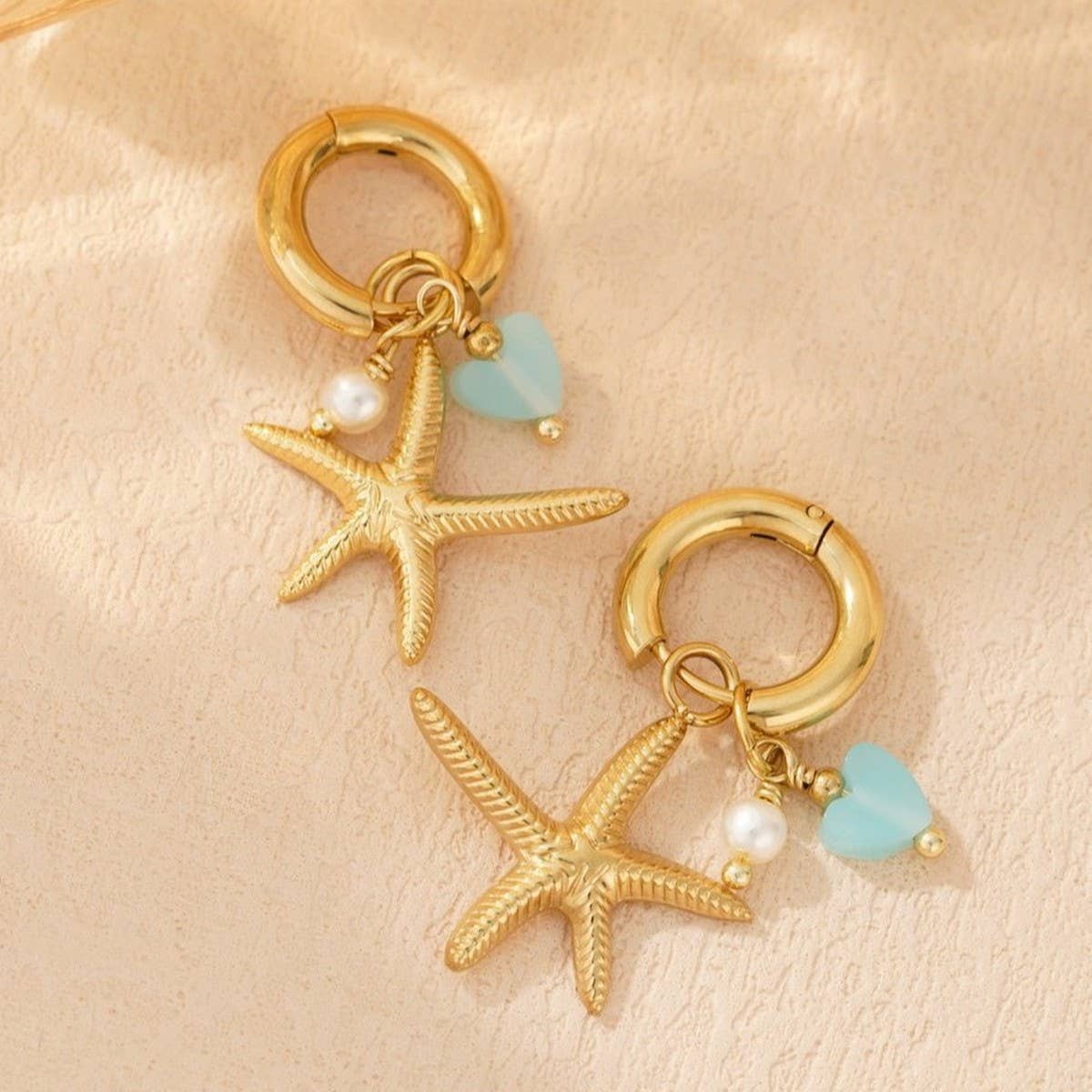 Summer Ocean Collection Gold Earrings_CWAJE5120