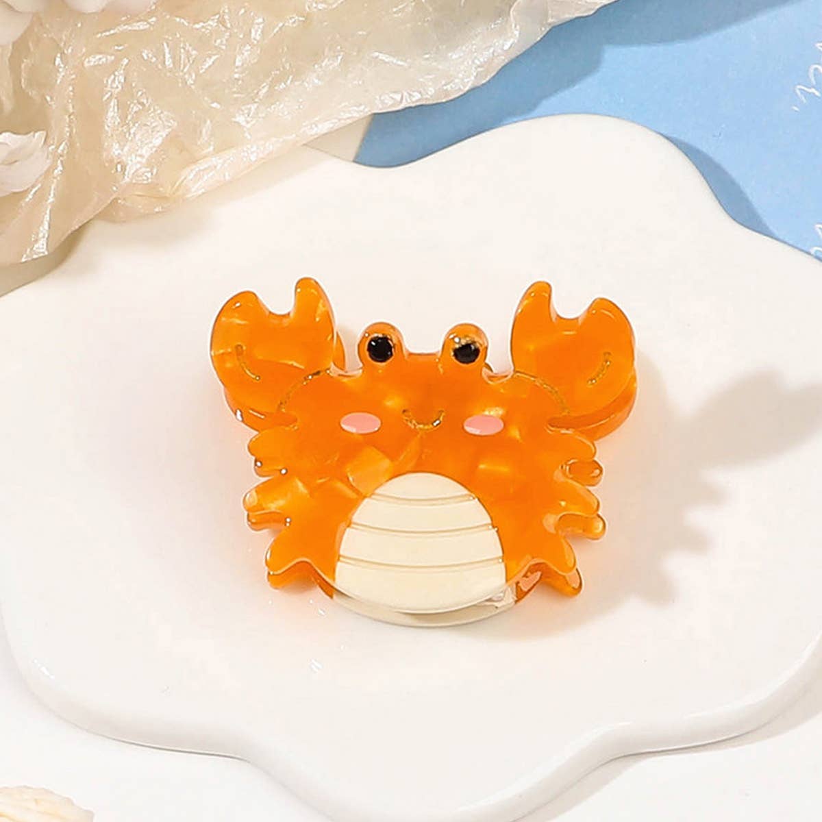 CUTE OCEAN STARFIS,SEA SNAIL SMALL ACETATE HAIR CLAW CLIPS