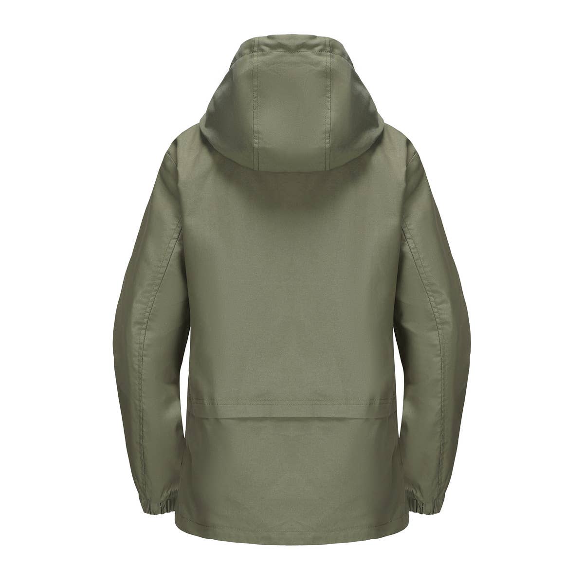 HOODED LONG-SLEEVED BASIC WINDBREAKER