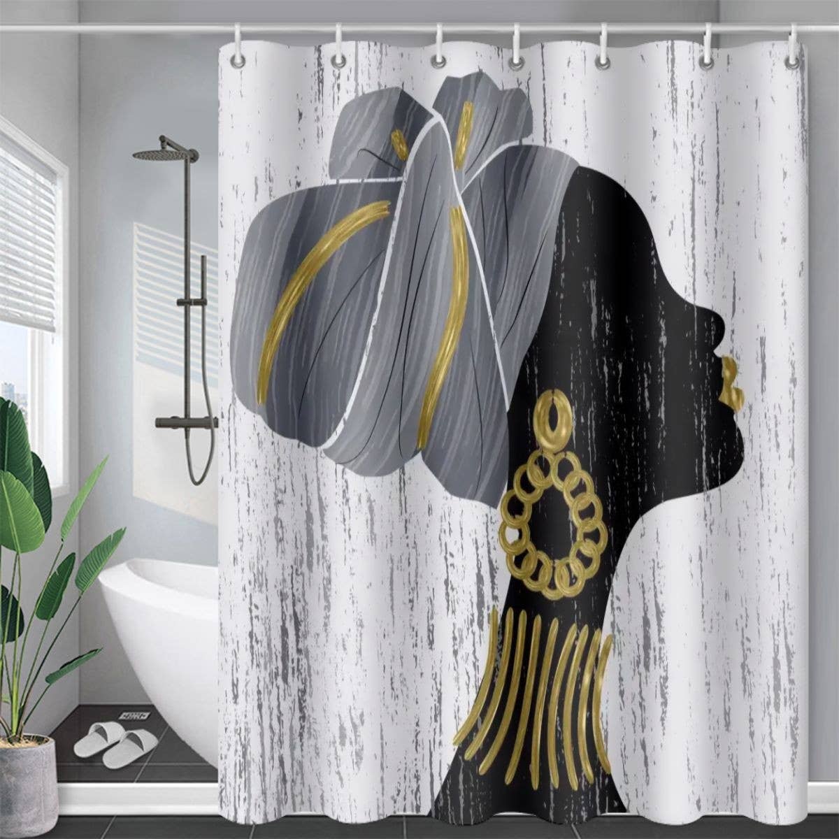 DIGITAL PRINTING BATHROOM SHOWER CURTAIN