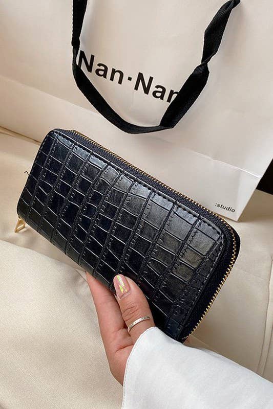 STONE PATTERN DOUBLE LAYER WALLET_CUAB0061