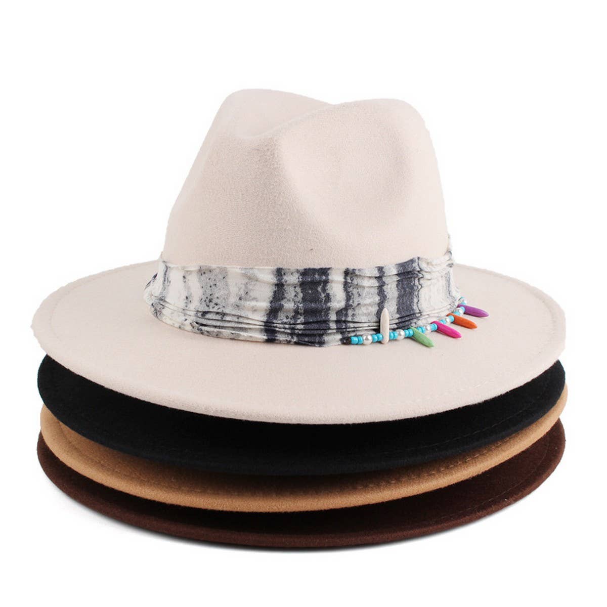 AUTUMN AND WINTER TIE-DYE PANAMA HAT_CWAH1886