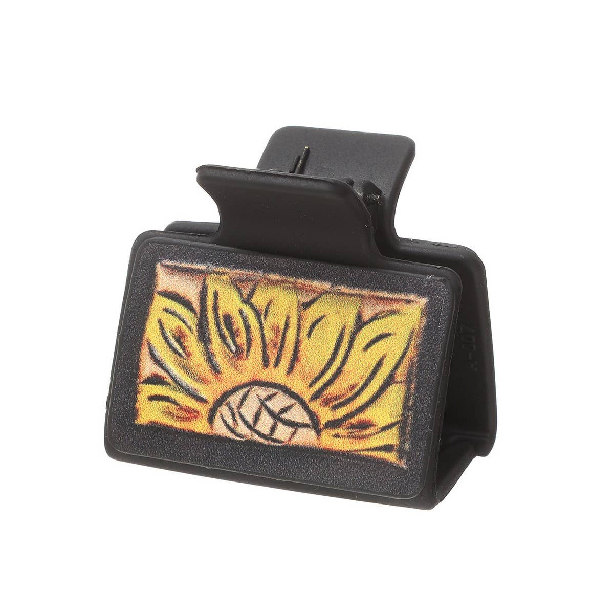 Western Sunflower Cactus Hair Claw - Leather Clip_CWAHA0601