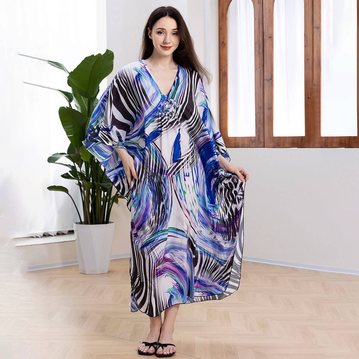 Bikini Quick-Dry Beach Cover-Up with Print_CWMM6200