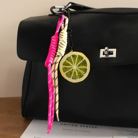 Creative Realistic Lemon Slice Fruit Keychain