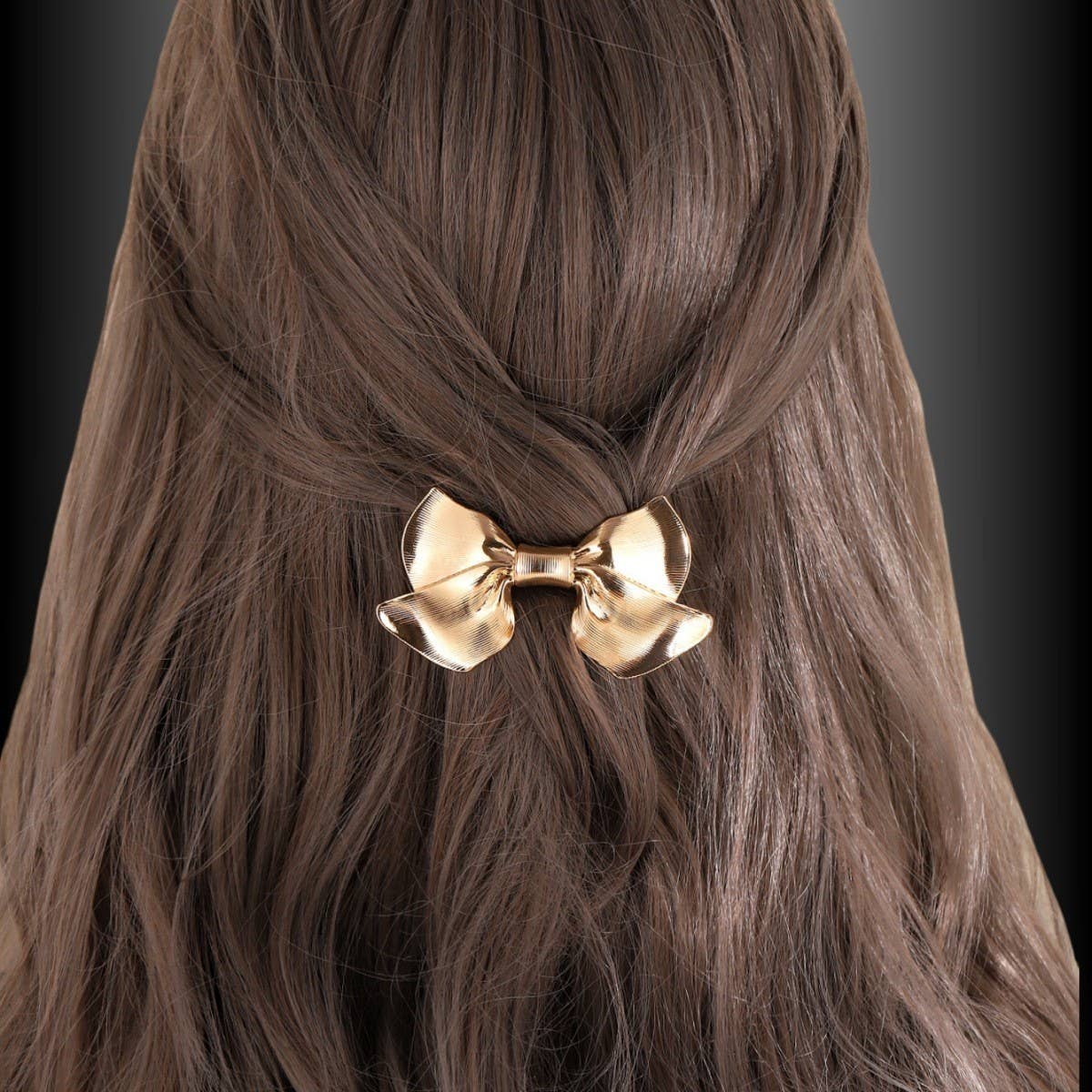 Elegant Alloy Bow Spring Hair Clip for Women