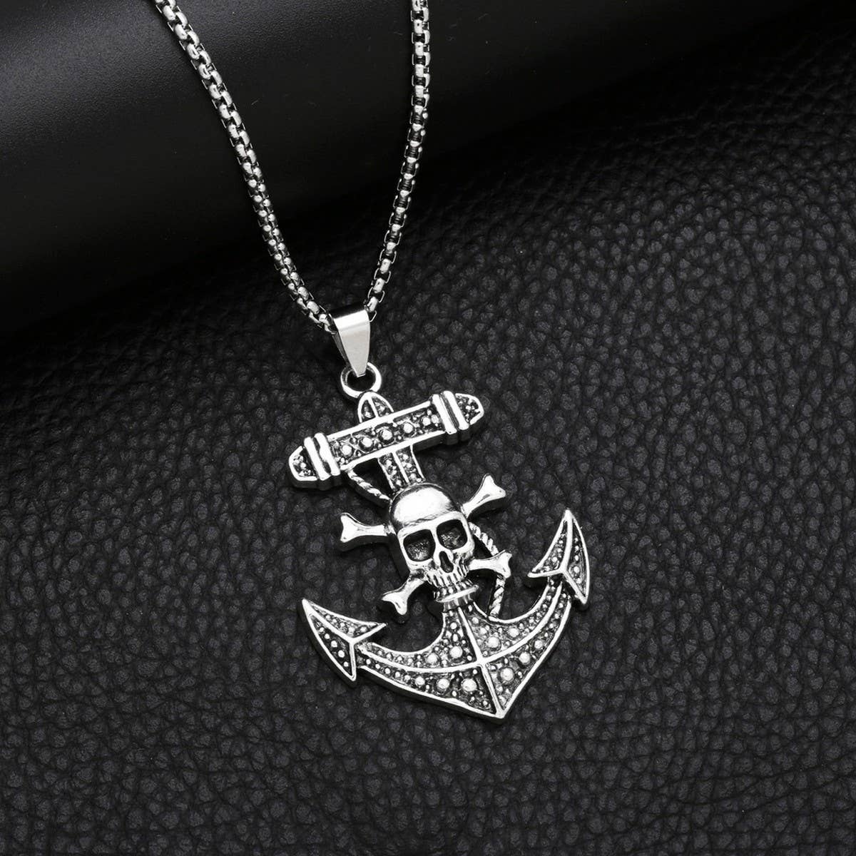 PERSONALIZED HIP-HOP PIRATE SKULL PENDANT NECKLACE_CWAJE0971