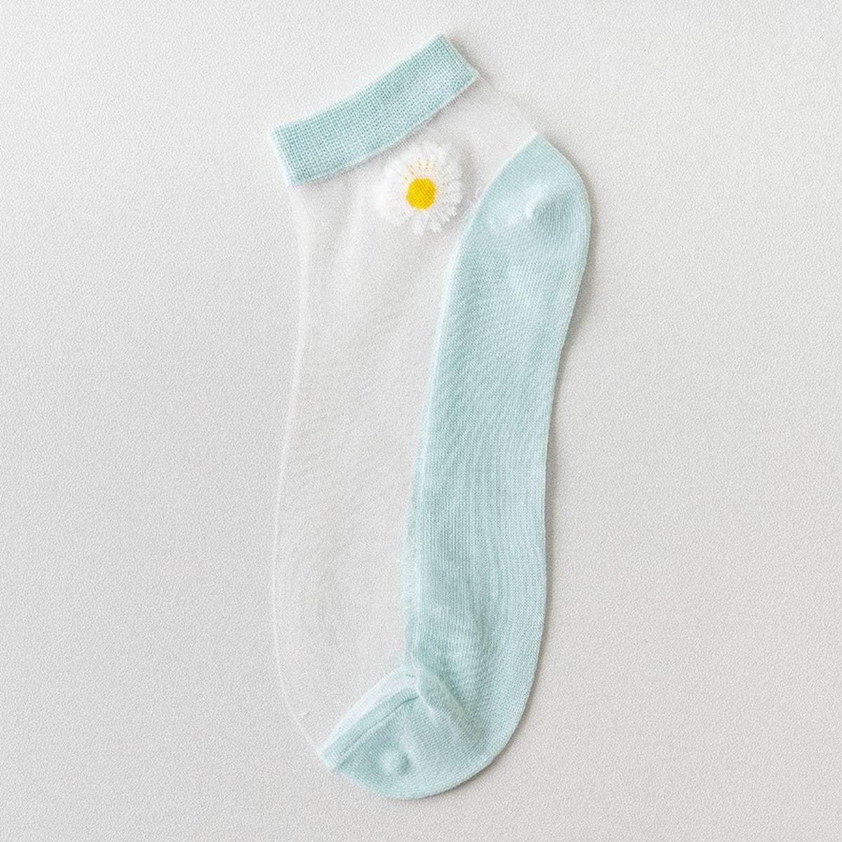 SUMMER WOMEN'S BREATHABLE PRINT SHEER SOCKS