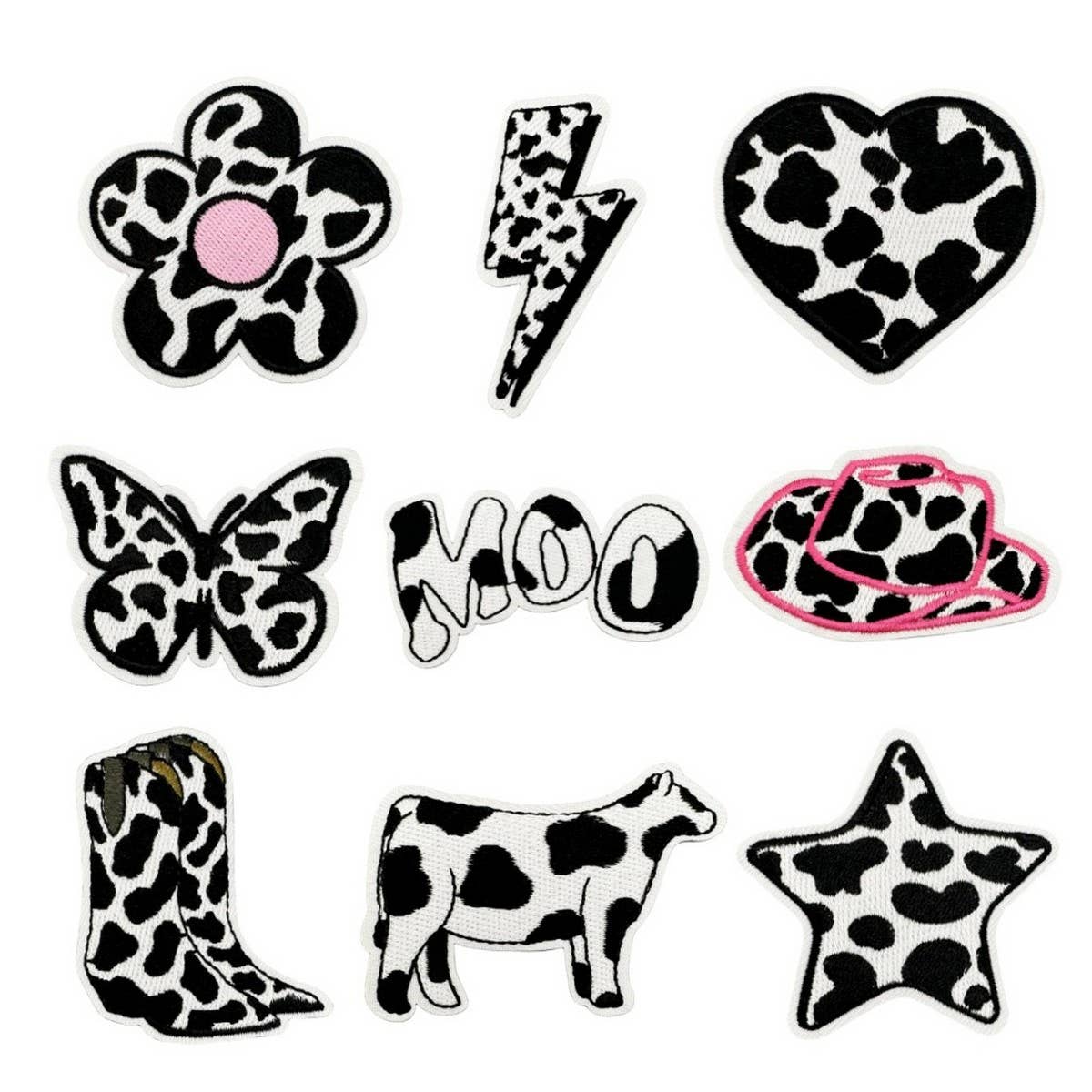 CARTOON COW CUTE EMBROIDERED PATCH_CWMM4064