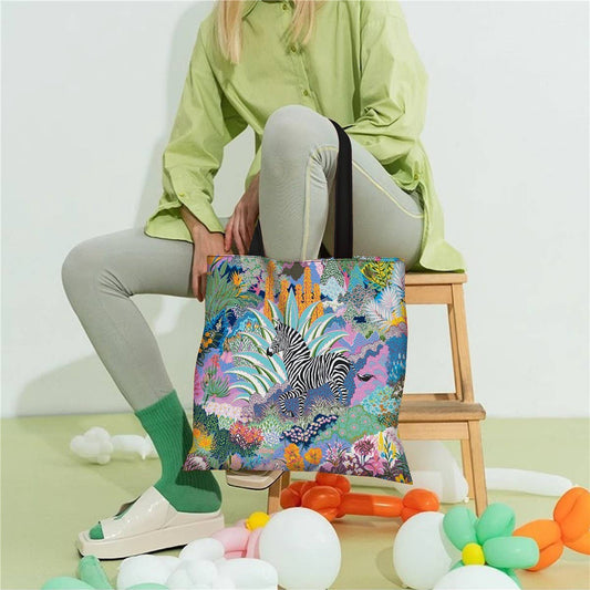 Woodland Horse Canvas Tote Bag for Women_CWAB5137