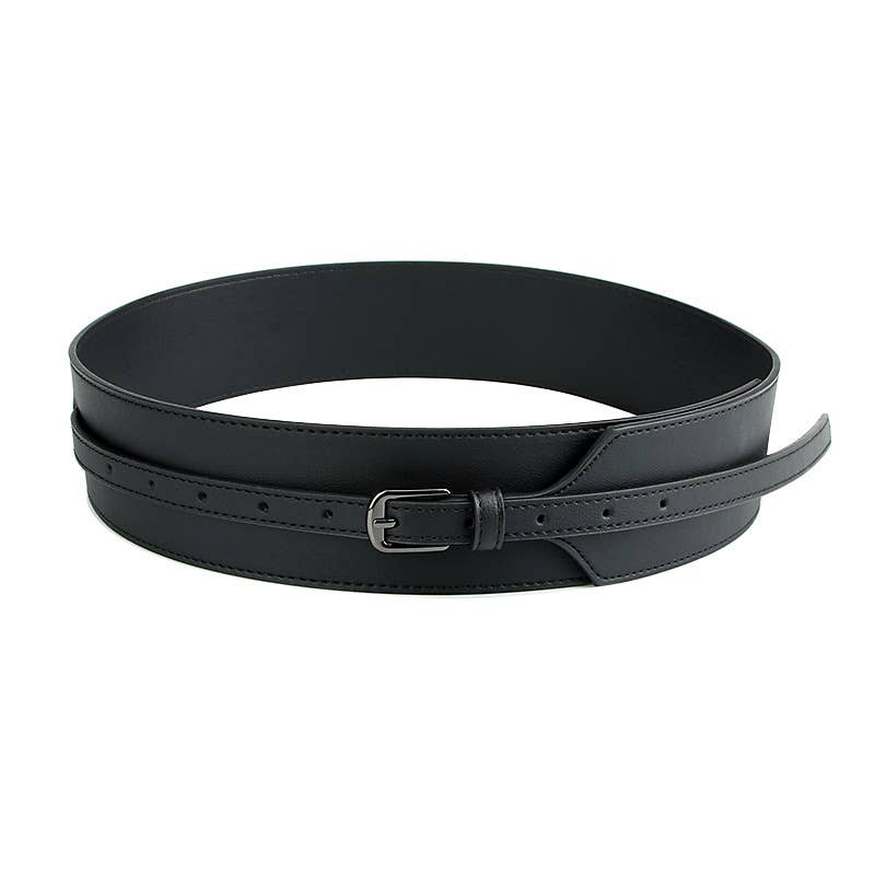 Fashionable versatile and high-end wide belt
