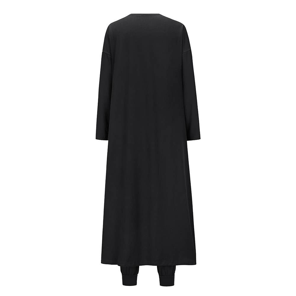 Three-piece set of vest,long pants and cardigan