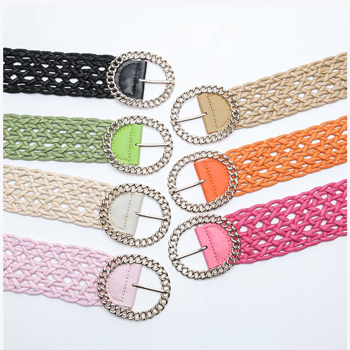 WOMEN'S OBI BRAIDED WITH LARGE ROUND BUCKLE