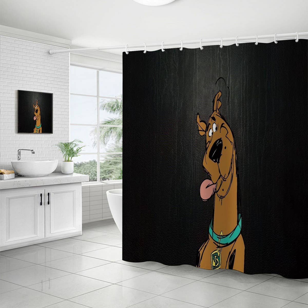 CARTOON PRINT SHOWER CURTAIN_CWMM1792